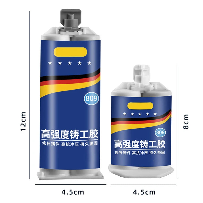 50/100ml Cold Weld Strong Defect Repair Agent Glue Metal Repair Paste 2 In1 Industrial AB Caster Glue Heat Resistant Sealant