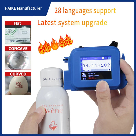 HK-615 Mini 12.7mm Inkjet Cartridge Portable Handheld Expiry Date Fast Dry Printer Batch Coding Machine For Bottle Can Plastic