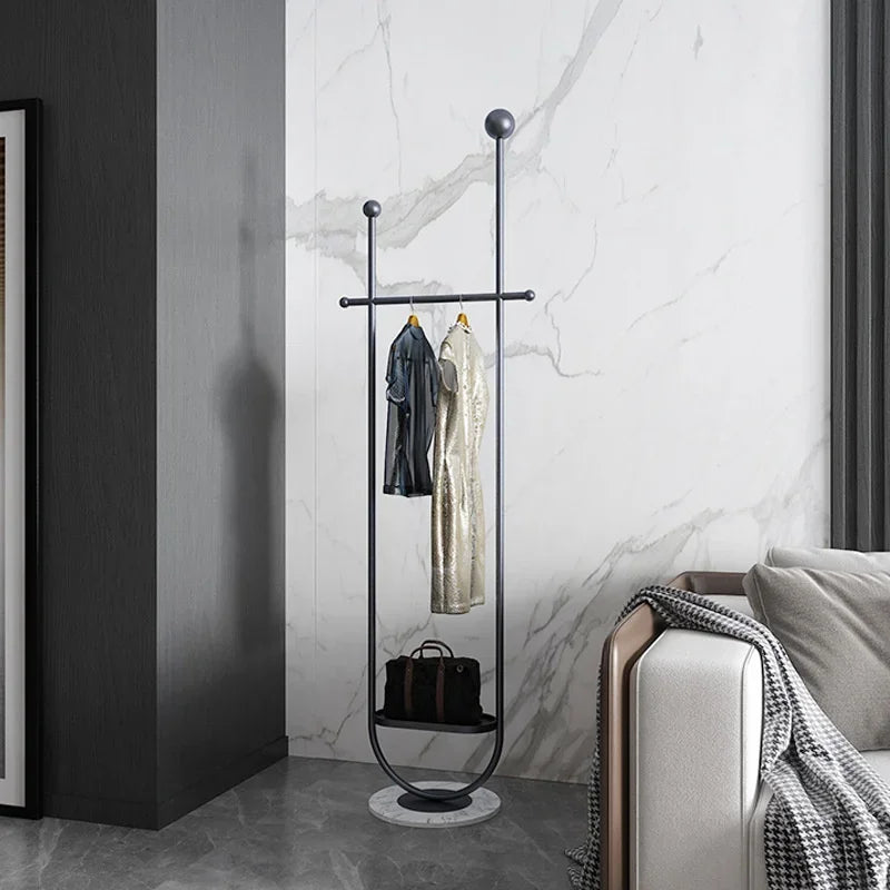 Luxury Marble Floor Coat Racks  Bedroom Modern Minimalist Metal Hanger Nordic Clothes Hanger Living Room Clothing Rack C