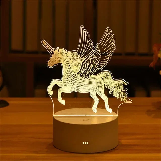 Romantic Love 3D Led Lamp for Home Kids Children's Night Light Wedding Decoration Birthday Party Valentine's Day Bedside Lamp