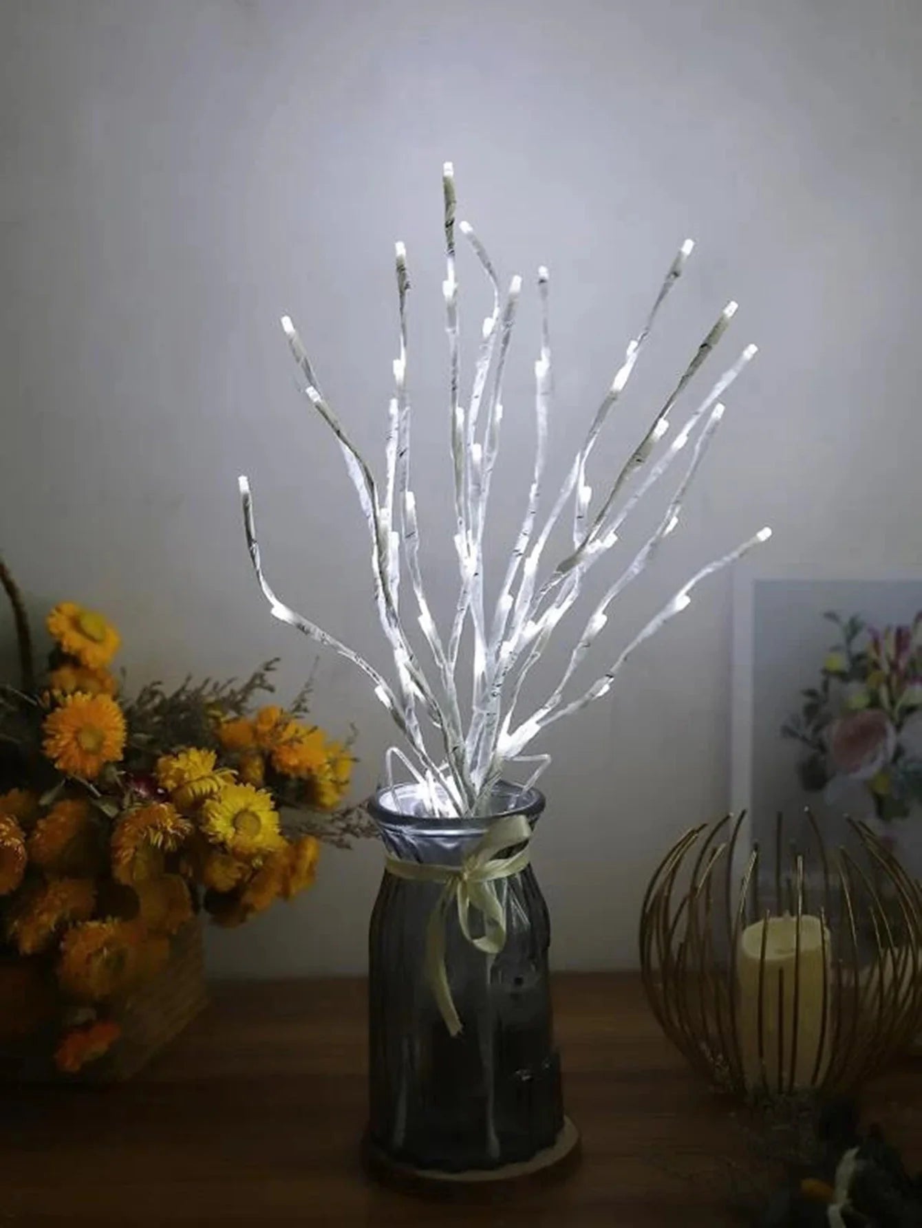 1 PC White Birch Branch Light LED Festive Lights Battery Operated For home Decoration Twig Outdoor Lights