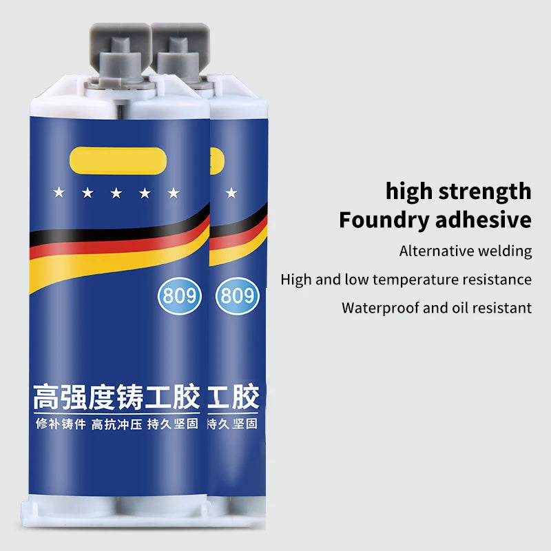 50/100ml Cold Weld Strong Defect Repair Agent Glue Metal Repair Paste 2 In1 Industrial AB Caster Glue Heat Resistant Sealant