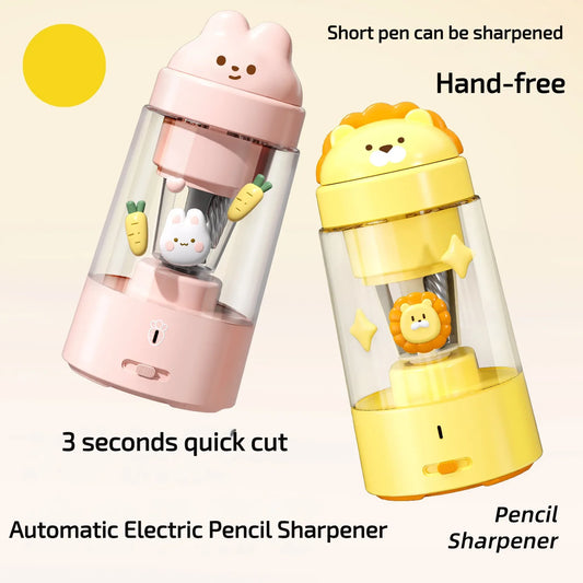 Fully/Semi Automatic Electric Pencil Sharpener Cartoon Pencil Sharpener High Speed for Student School Office Writing Supplies