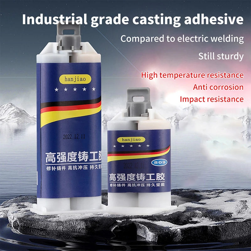 50/100ml Cold Weld Strong Defect Repair Agent Glue Metal Repair Paste 2 In1 Industrial AB Caster Glue Heat Resistant Sealant