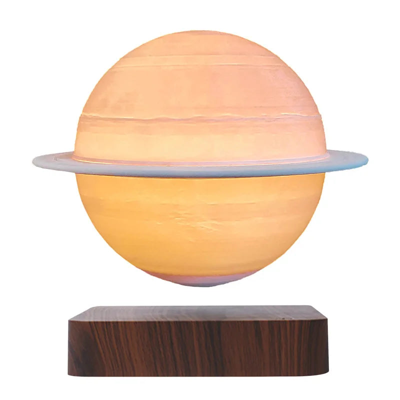 3D Magnetic Levitating Saturn Lamp Night Light 3 Colors Rotating Wireless LED Floating Lamp For Beedroom Novelty Gifts