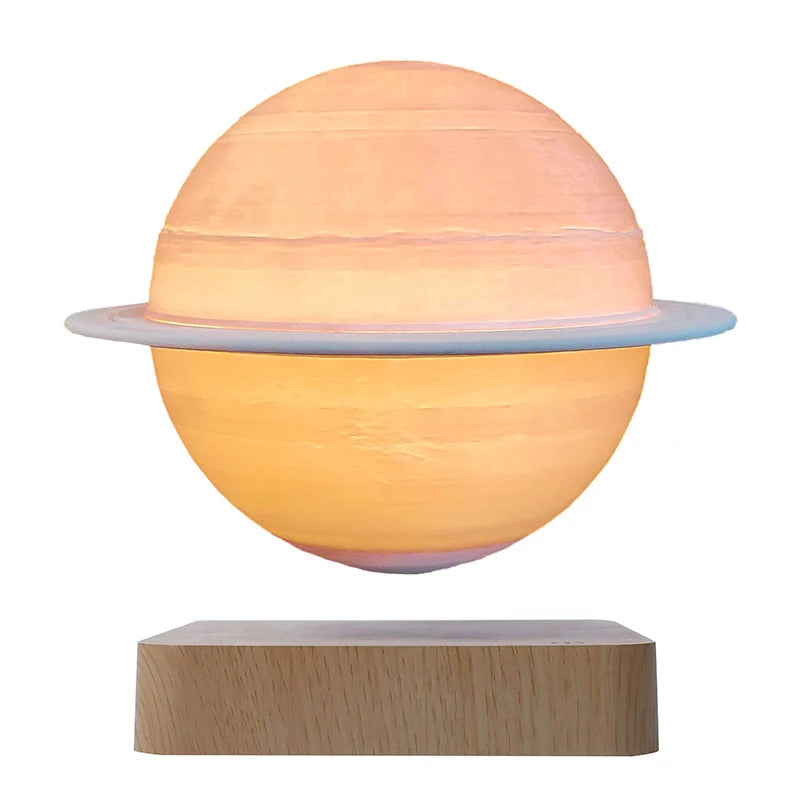 3D Magnetic Levitating Saturn Lamp Night Light 3 Colors Rotating Wireless LED Floating Lamp For Beedroom Novelty Gifts