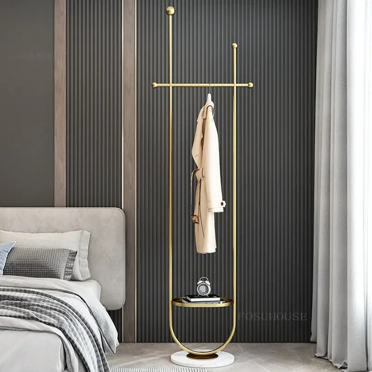 Luxury Marble Floor Coat Racks  Bedroom Modern Minimalist Metal Hanger Nordic Clothes Hanger Living Room Clothing Rack C