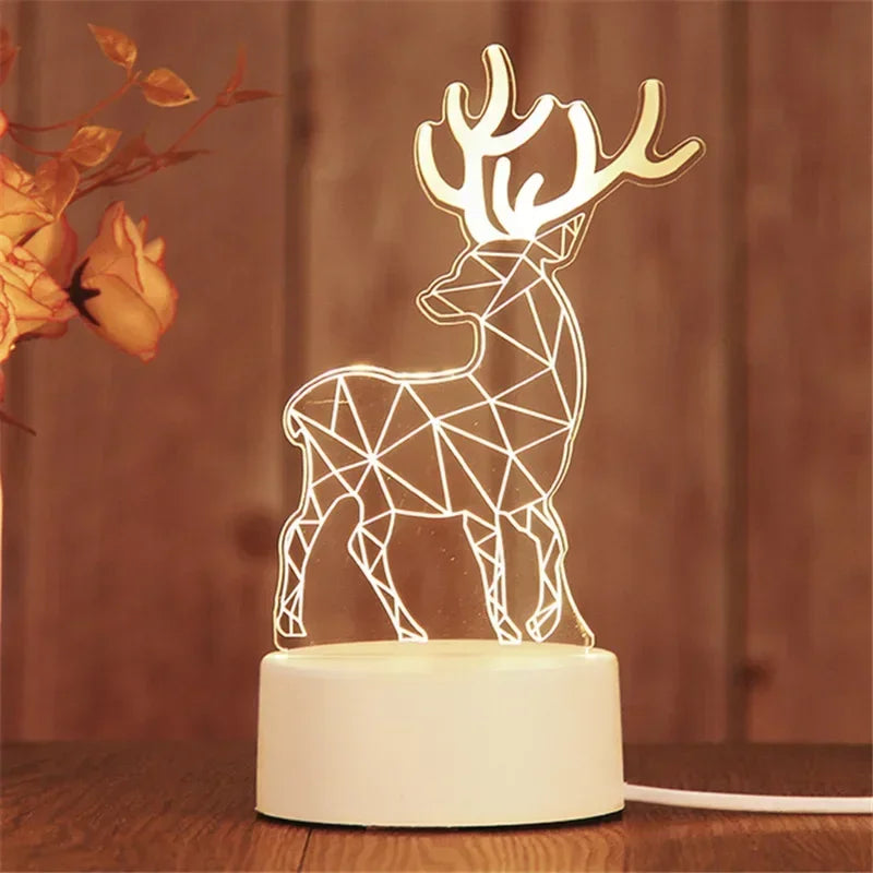 Romantic Love 3D Led Lamp for Home Kids Children's Night Light Wedding Decoration Birthday Party Valentine's Day Bedside Lamp