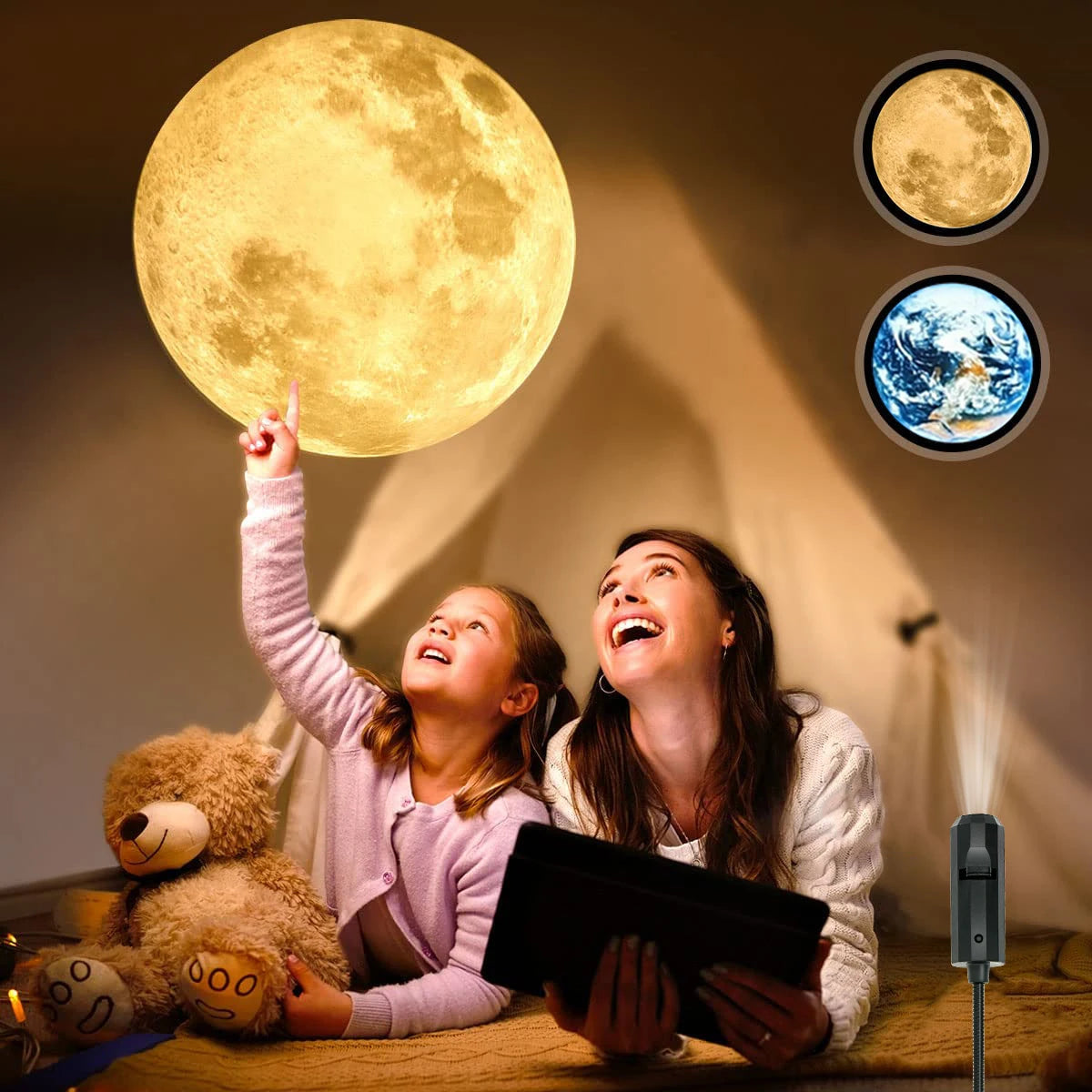 USB Ceiling Moon Earth  picture Projection Atmosphere Light