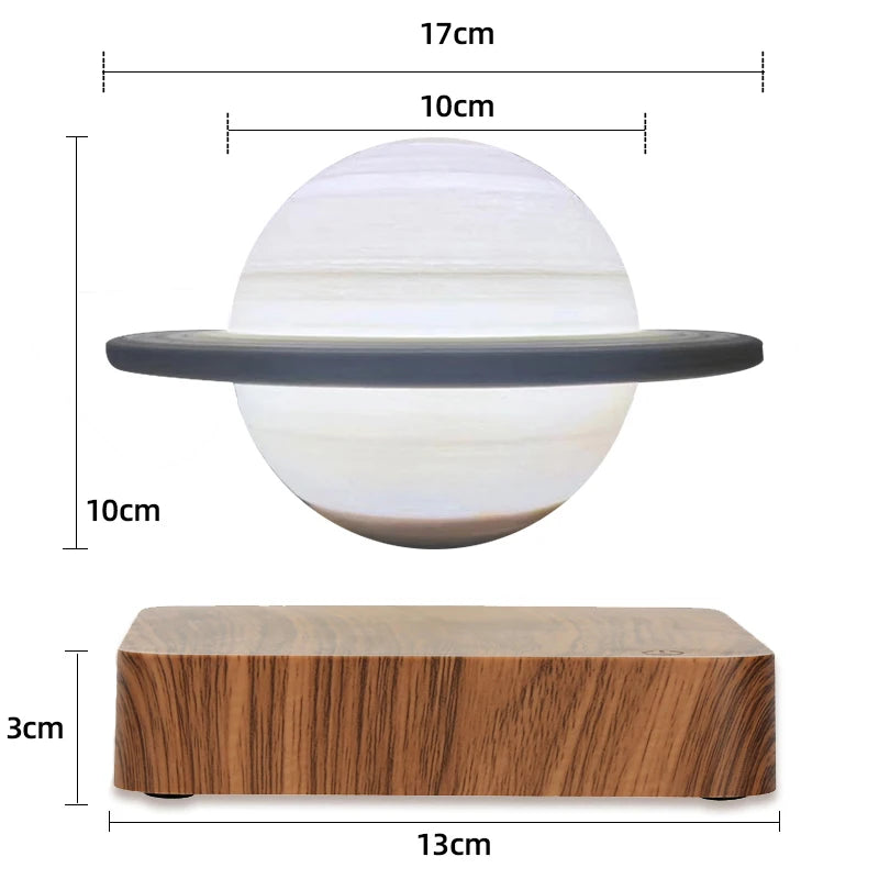 3D Magnetic Levitating Saturn Lamp Night Light 3 Colors Rotating Wireless LED Floating Lamp For Beedroom Novelty Gifts